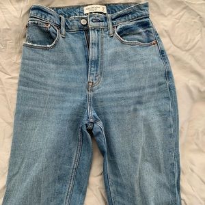 Abercrombie Curve Love High Rise Ankle Straight Jeans Sz 25S